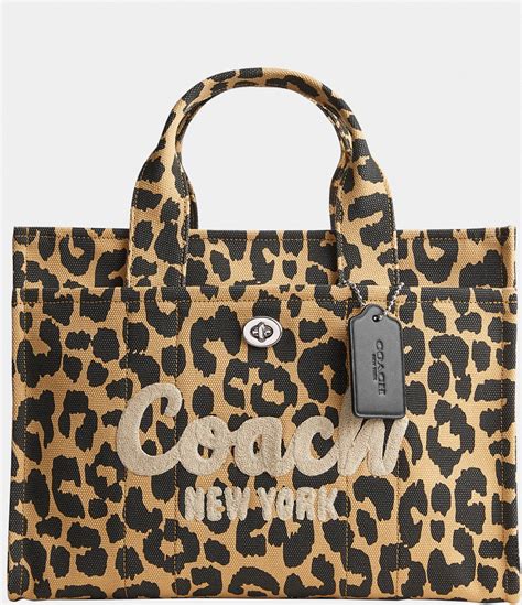 coach outlet leopard tote.